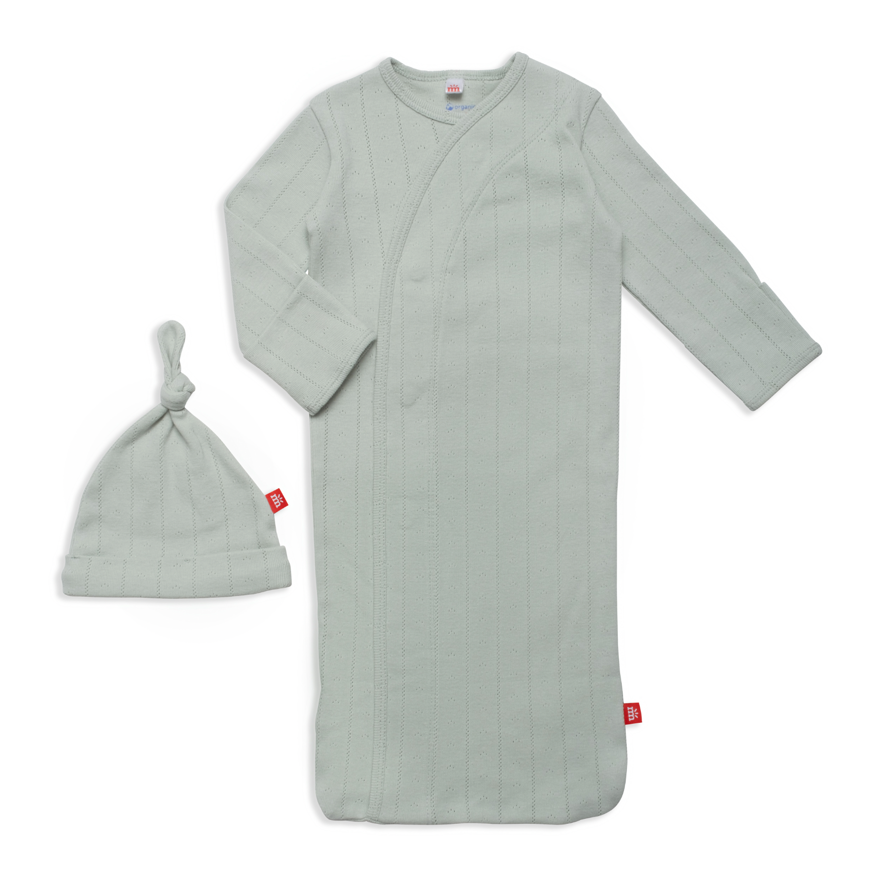 Love Lines Seagrass Gown Hat Set - Newborn-3M