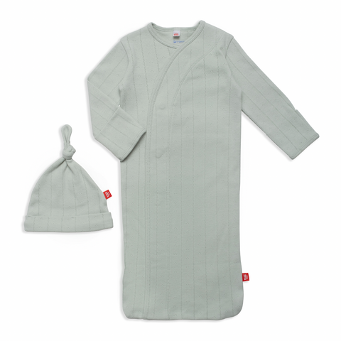 Love Lines Seagrass Gown Hat Set - Newborn-3M