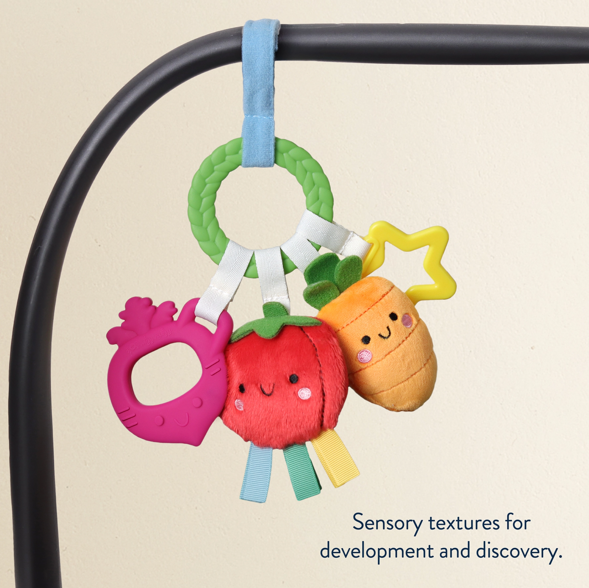 Bitzy Busy Ring™ Teething Activity Toy Veggie