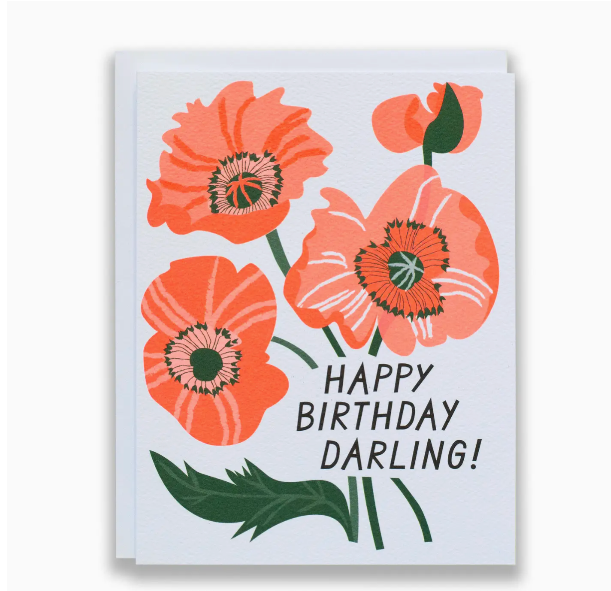 Happy Birthday Darling - Poppies Note Card