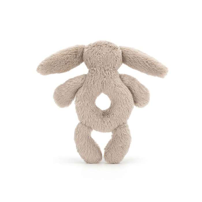 Bashful Beige Bunny Ring Rattle