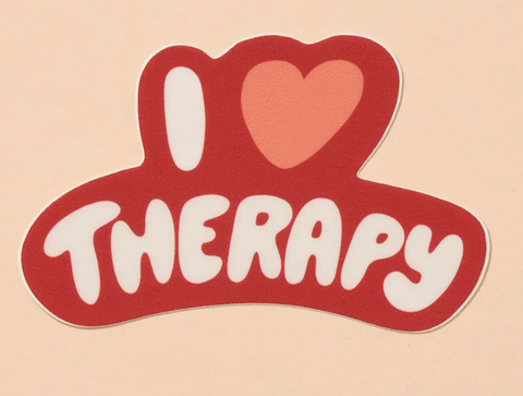 I Heart Therapy Vinyl Sticker