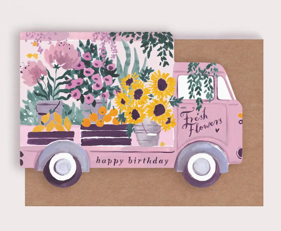 Flower Truck Birthday Card
