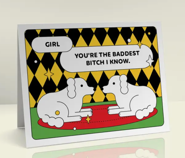 Épée Lapin Studio - Baddest Bitch Greeting Card