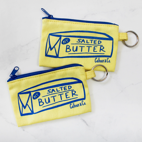 Butter Zipper Card Pouch with Keyring