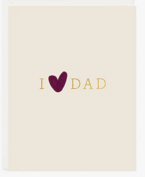 Dad Heart Cream Card