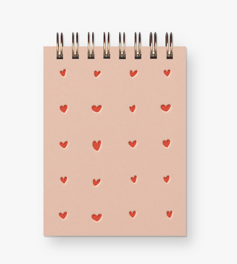 Heart Grid Mini Jotter Notebook