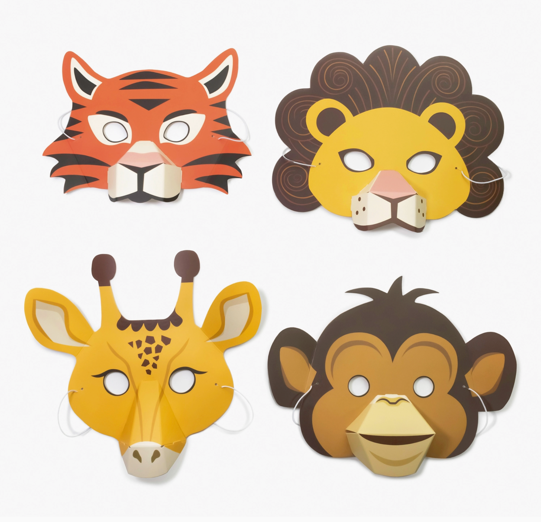 Create Your Own Jungle Animal Masks