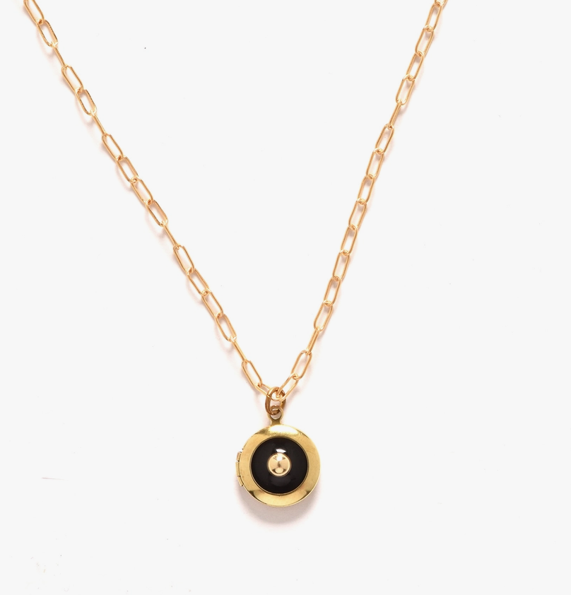 Radial Locket Necklace 17"