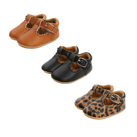 Baby Classic T-Strap Leather Shoes