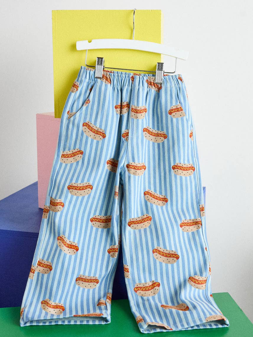 Striped Denim Hot Dog Pant