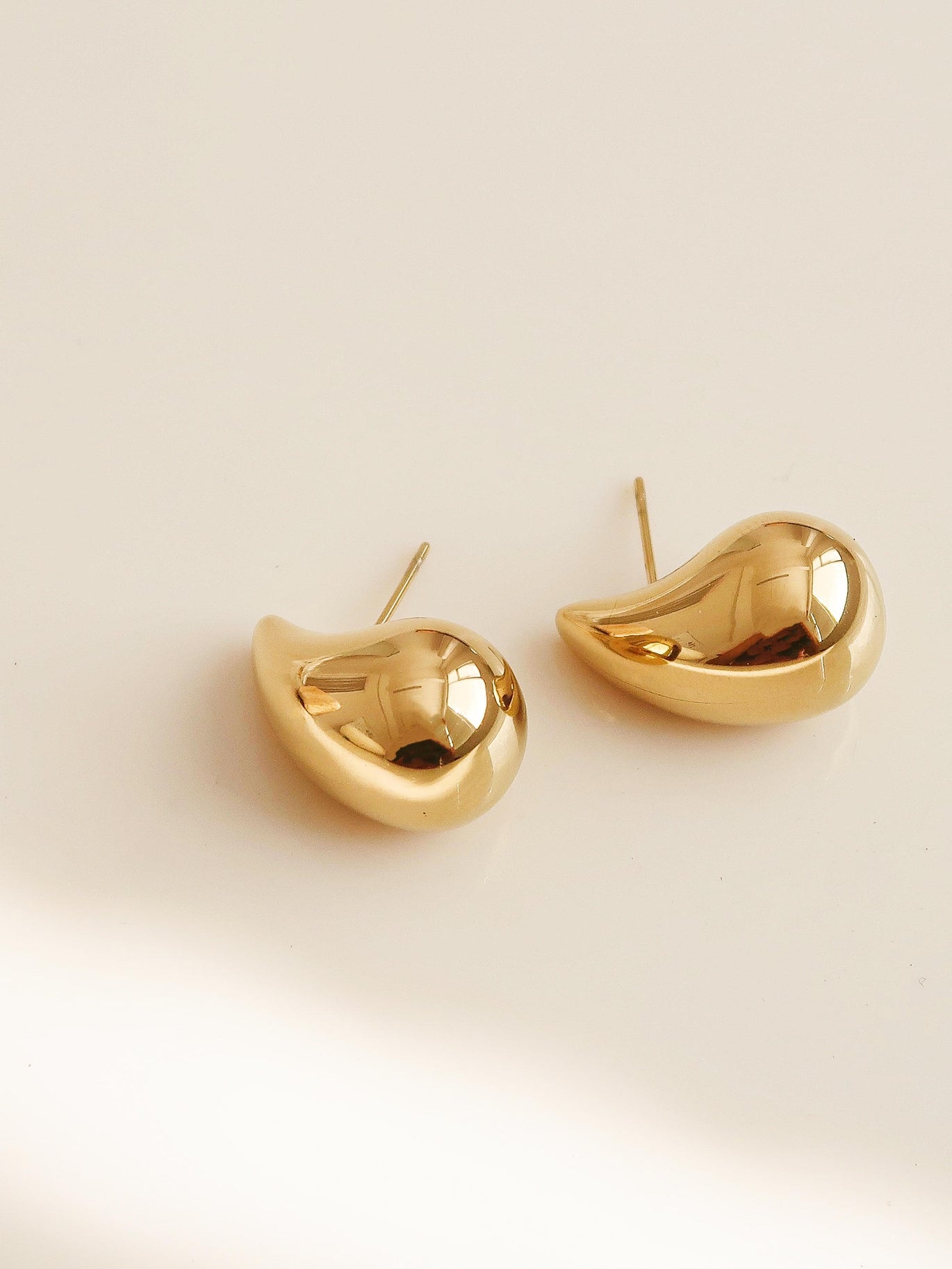 Colette Gold Huggie Droplet Earrings