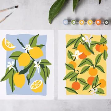 Sunny Citrus Paint-By-Numbers Kit