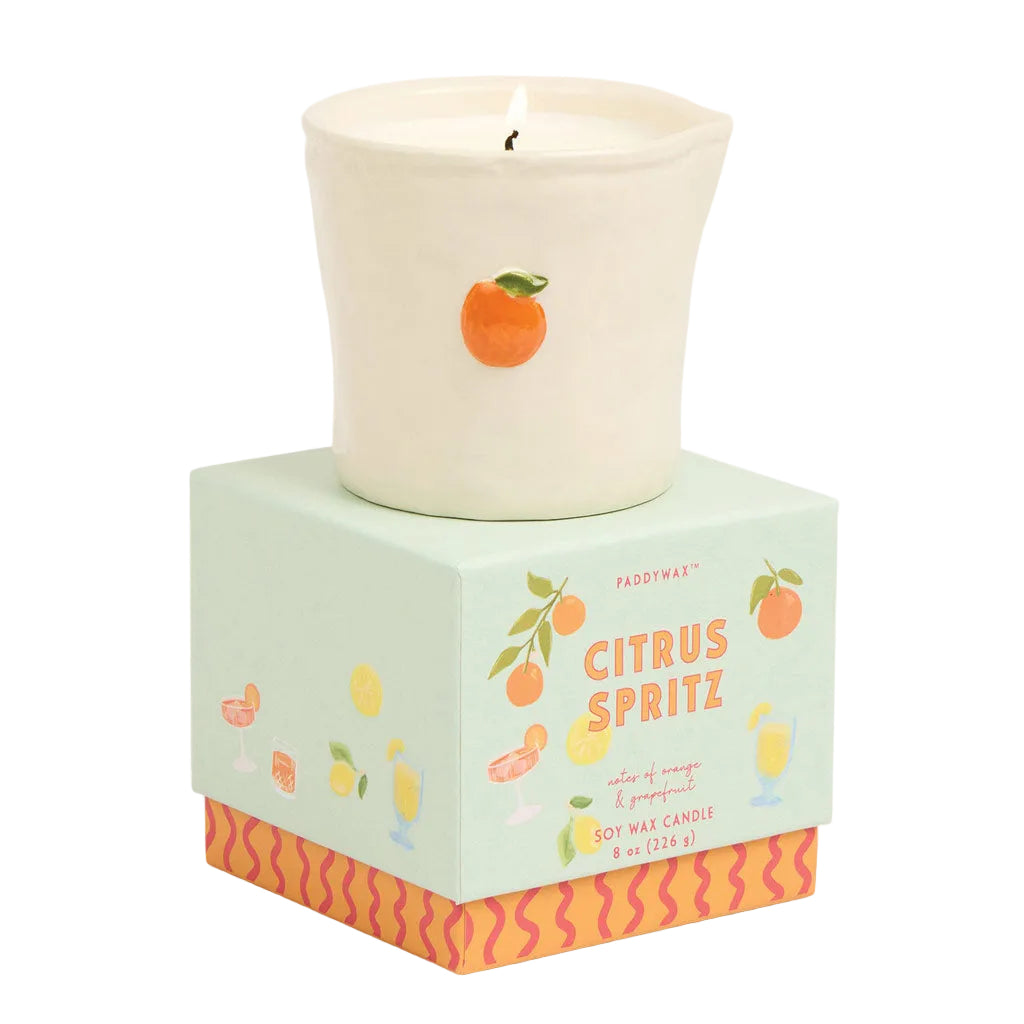 Bistro 8 oz White Ceramic Candle