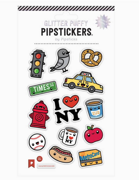 Puffy Big Apple Basics Stickers