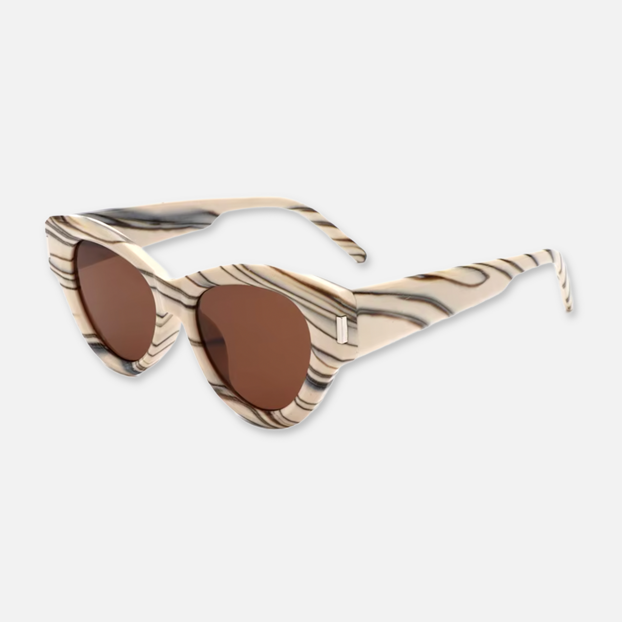 White Marble Stripe Women's Sunglasses