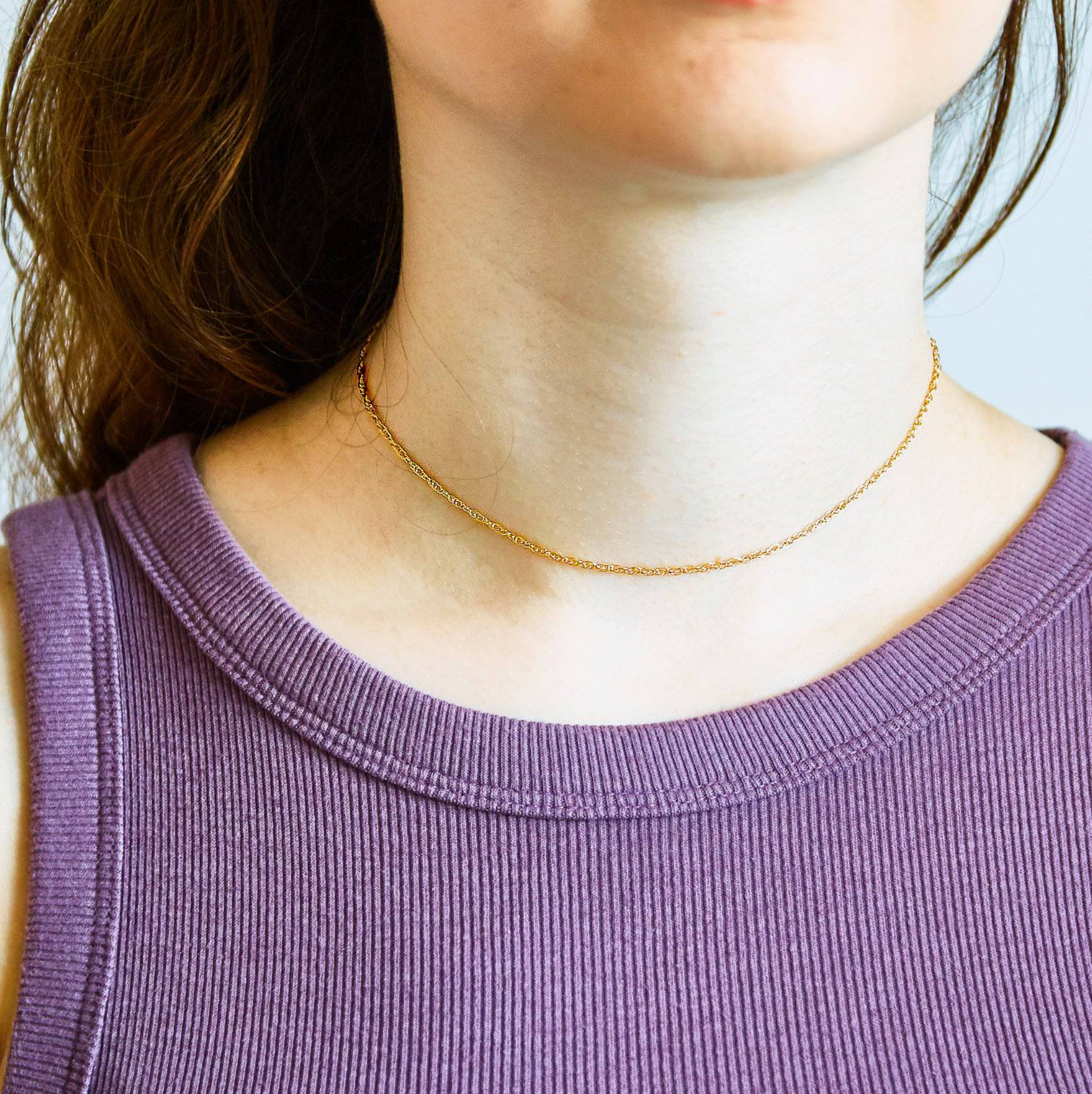 14k Gold Filled Rope Chain Necklace