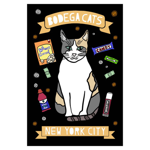 Calico Bodega Cat Postcard