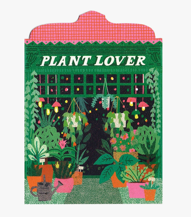 Plant Lover Shop Die Cut Card
