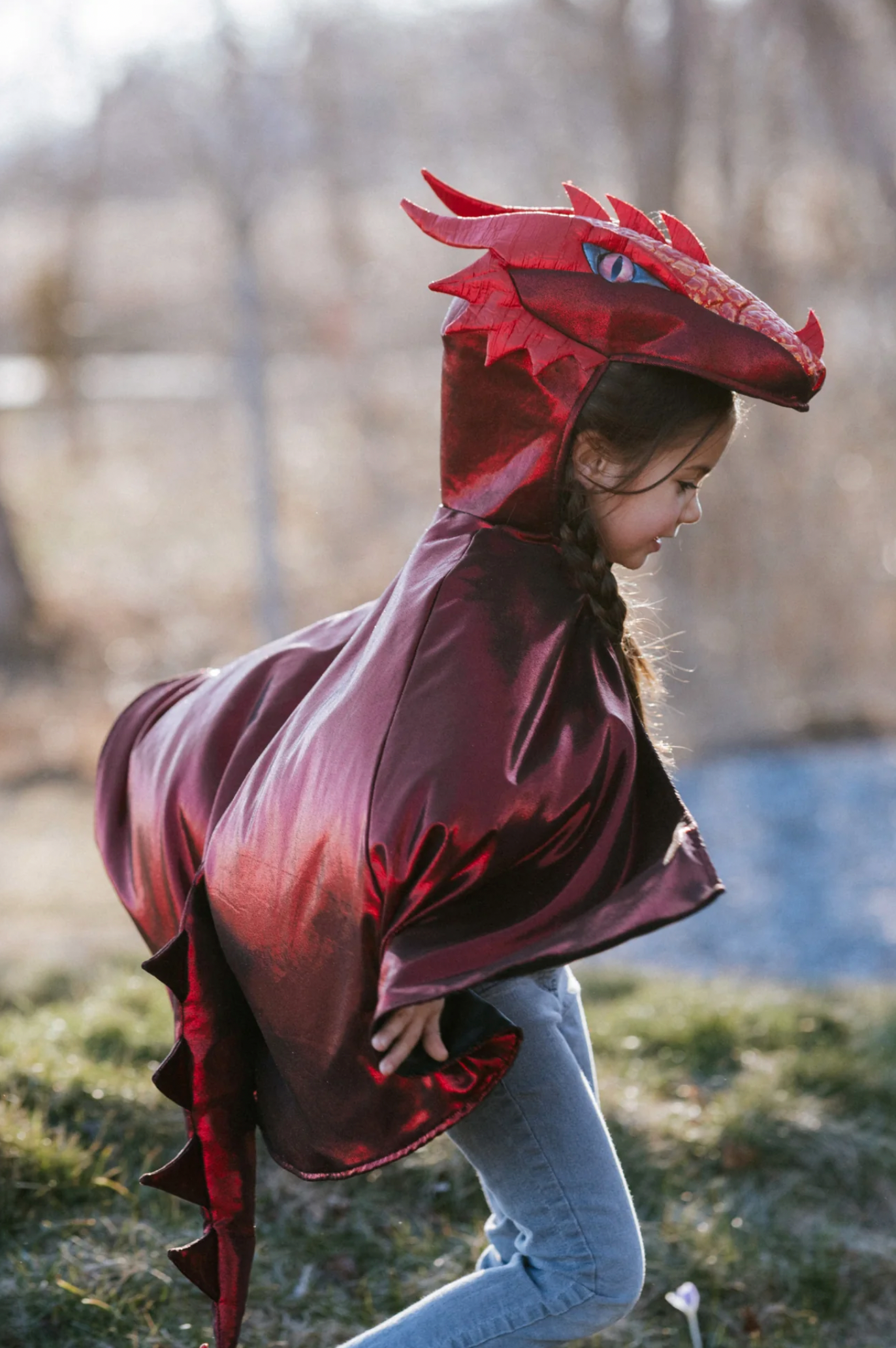 Ruby The Metallic Dragon Cape, Size 3-4