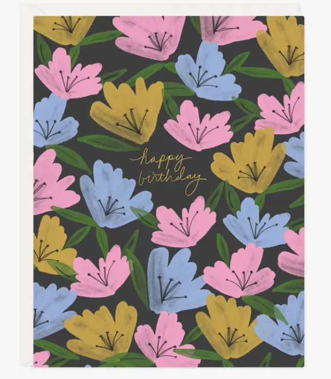 Birthday Moody Floral Card
