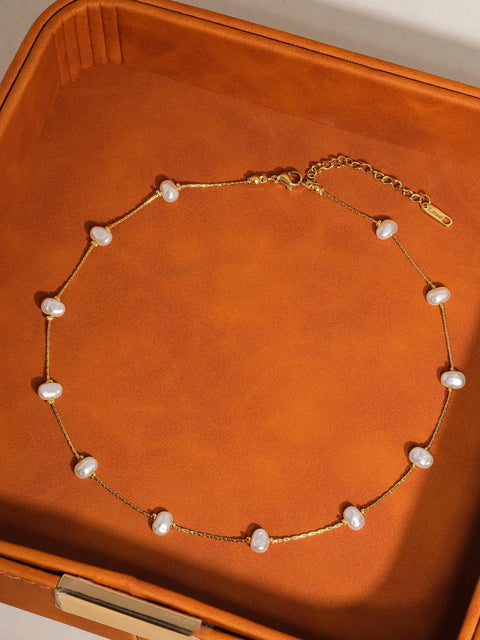 Ida 18K Petite Pearl Necklace