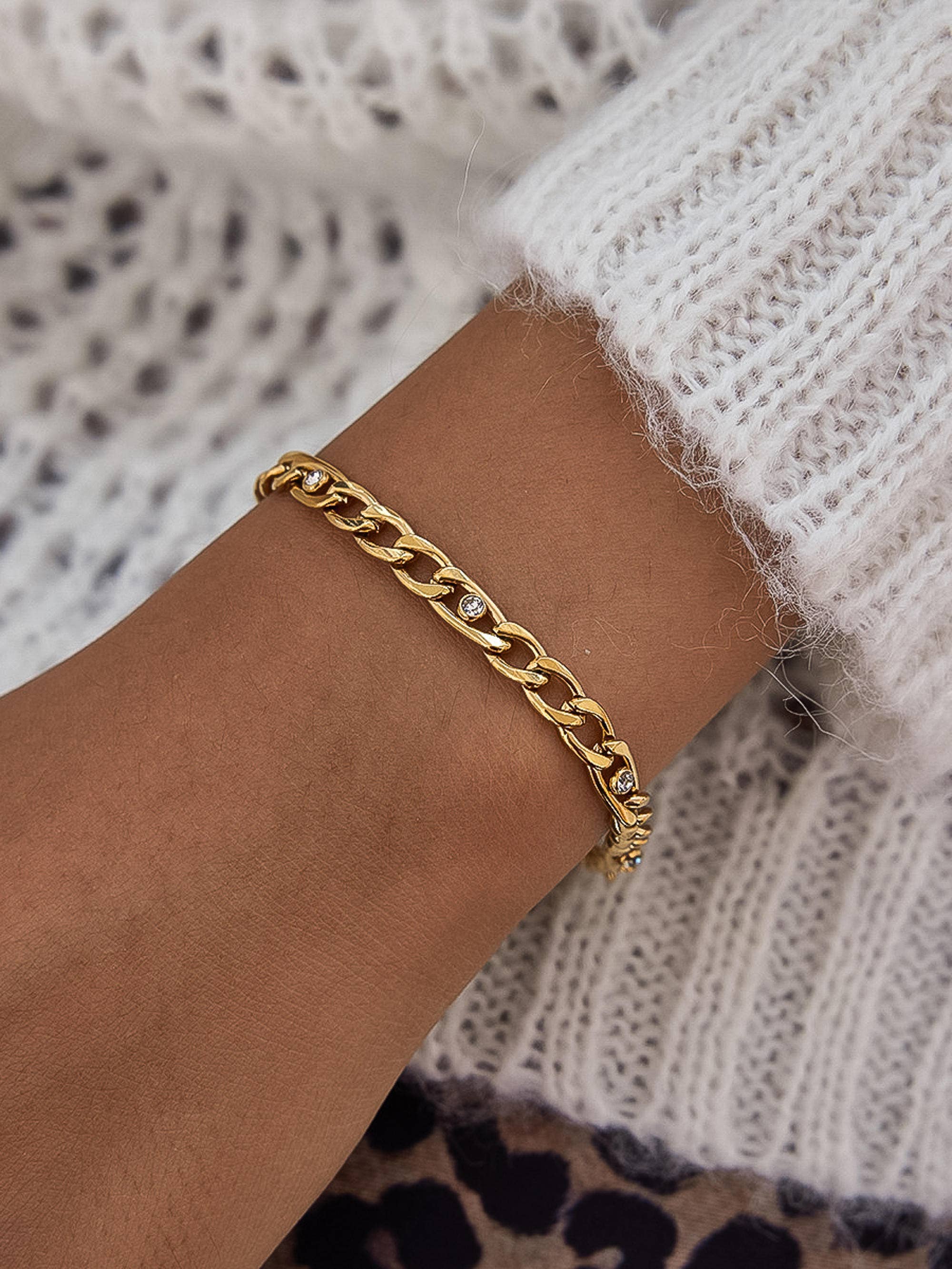 Berlin Cuban Chain Cz Bracelet