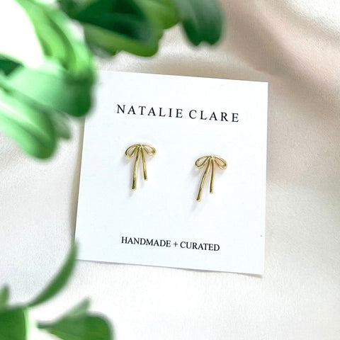 Silver Ribbon Earrings