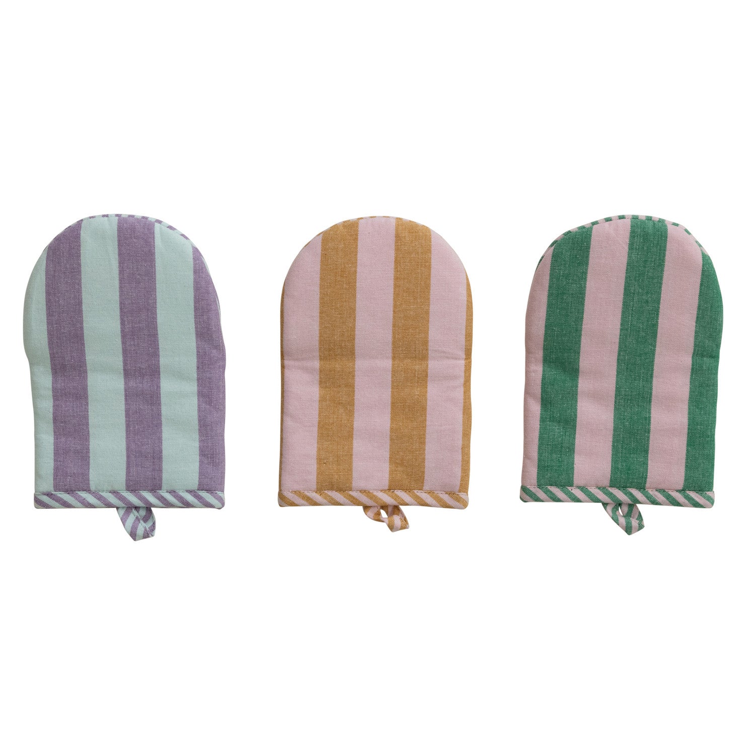 Cotton Contrast Stripe Oven Mitt