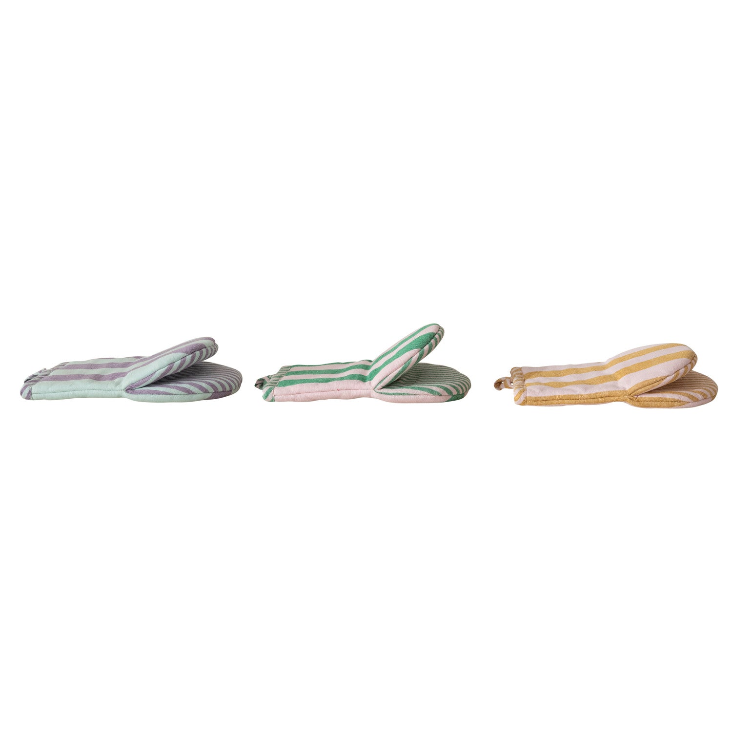 Cotton Contrast Stripe Oven Mitt
