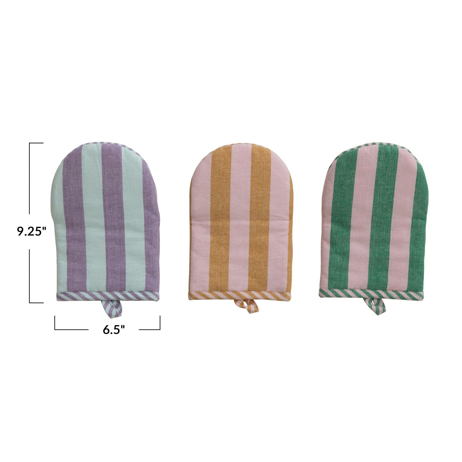 Cotton Contrast Stripe Oven Mitt