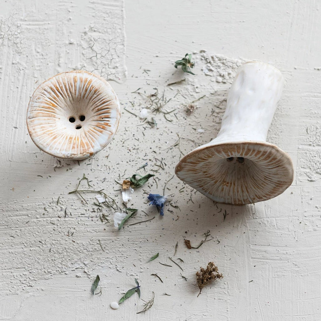 Stoneware Mushroom Shaped Incense Burner