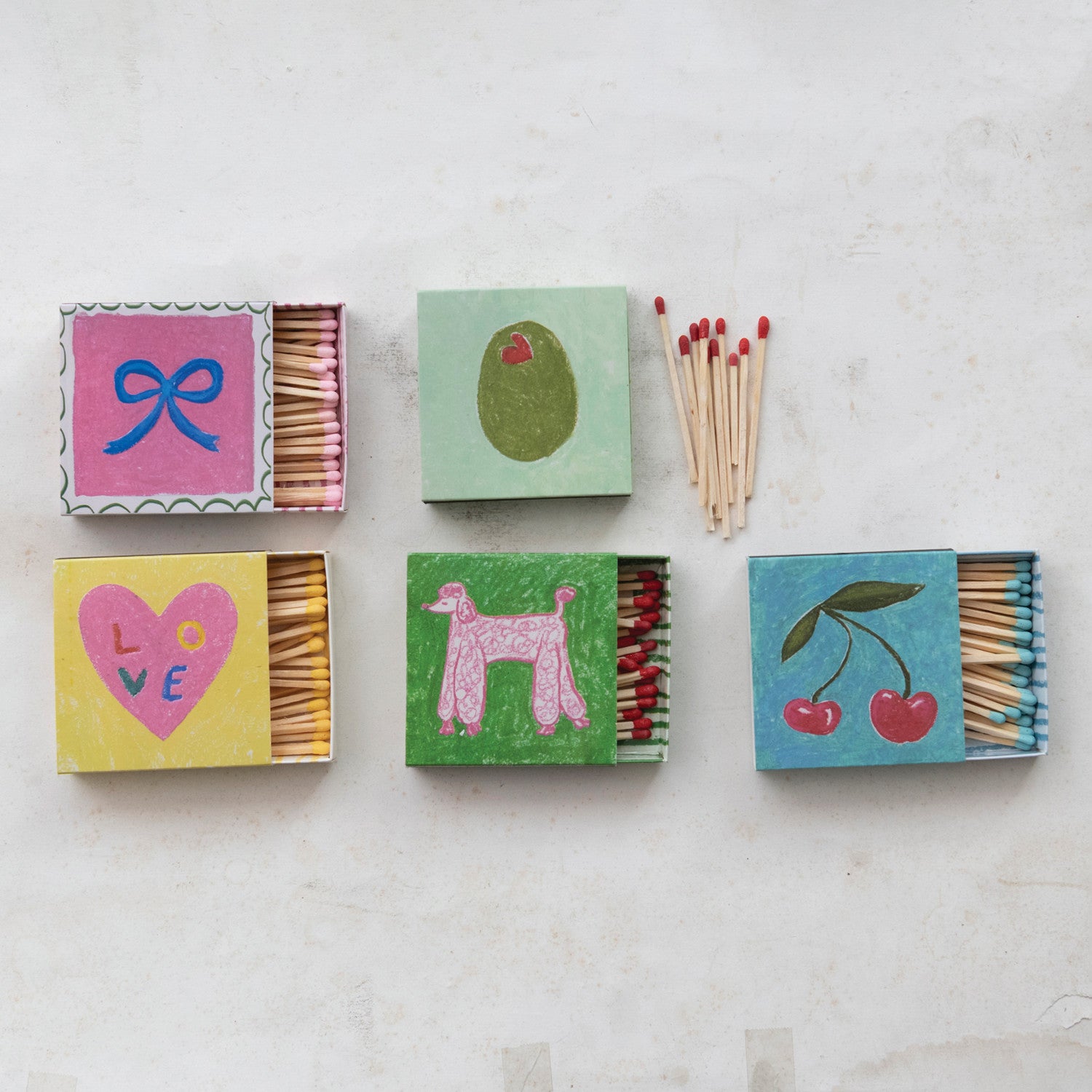 Assorted Safety Matches in Matchbox