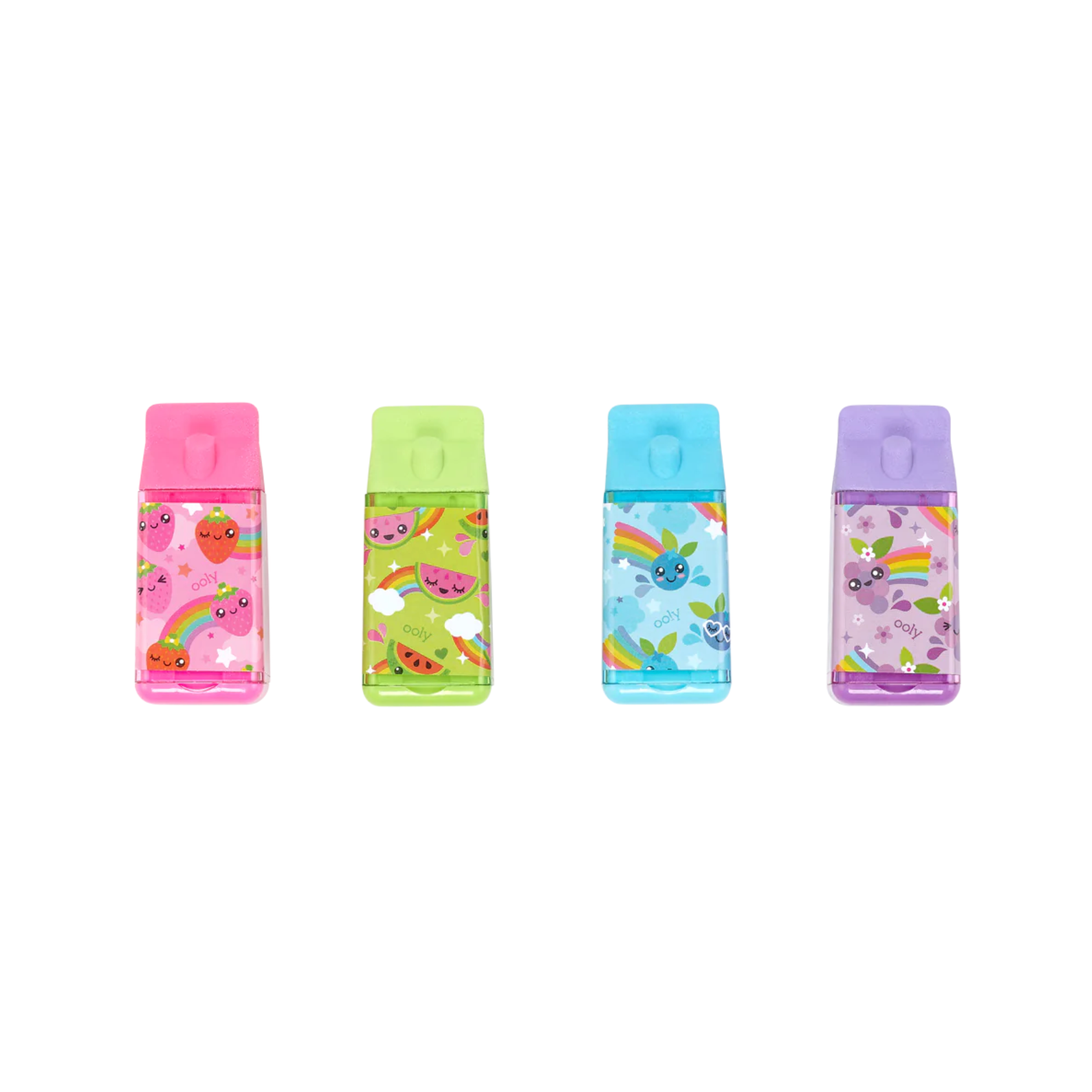 Lil’ Juicy Box Scented Erasers + Sharpeners