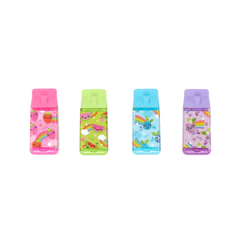 Lil’ Juicy Box Scented Erasers + Sharpeners