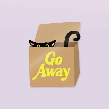 Go Away Cat Sticker