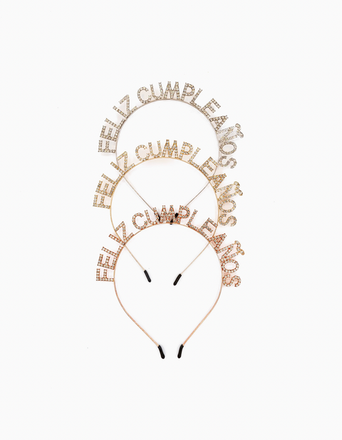 "Feliz Cumpleaños" Rhinestone Headband
