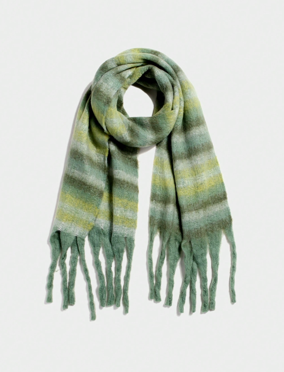 Stripe Fringe Scarf - Stay Forever