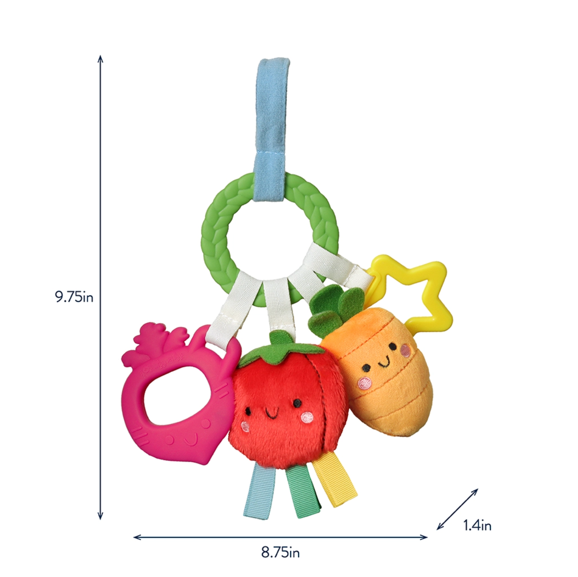 Bitzy Busy Ring™ Teething Activity Toy Veggie