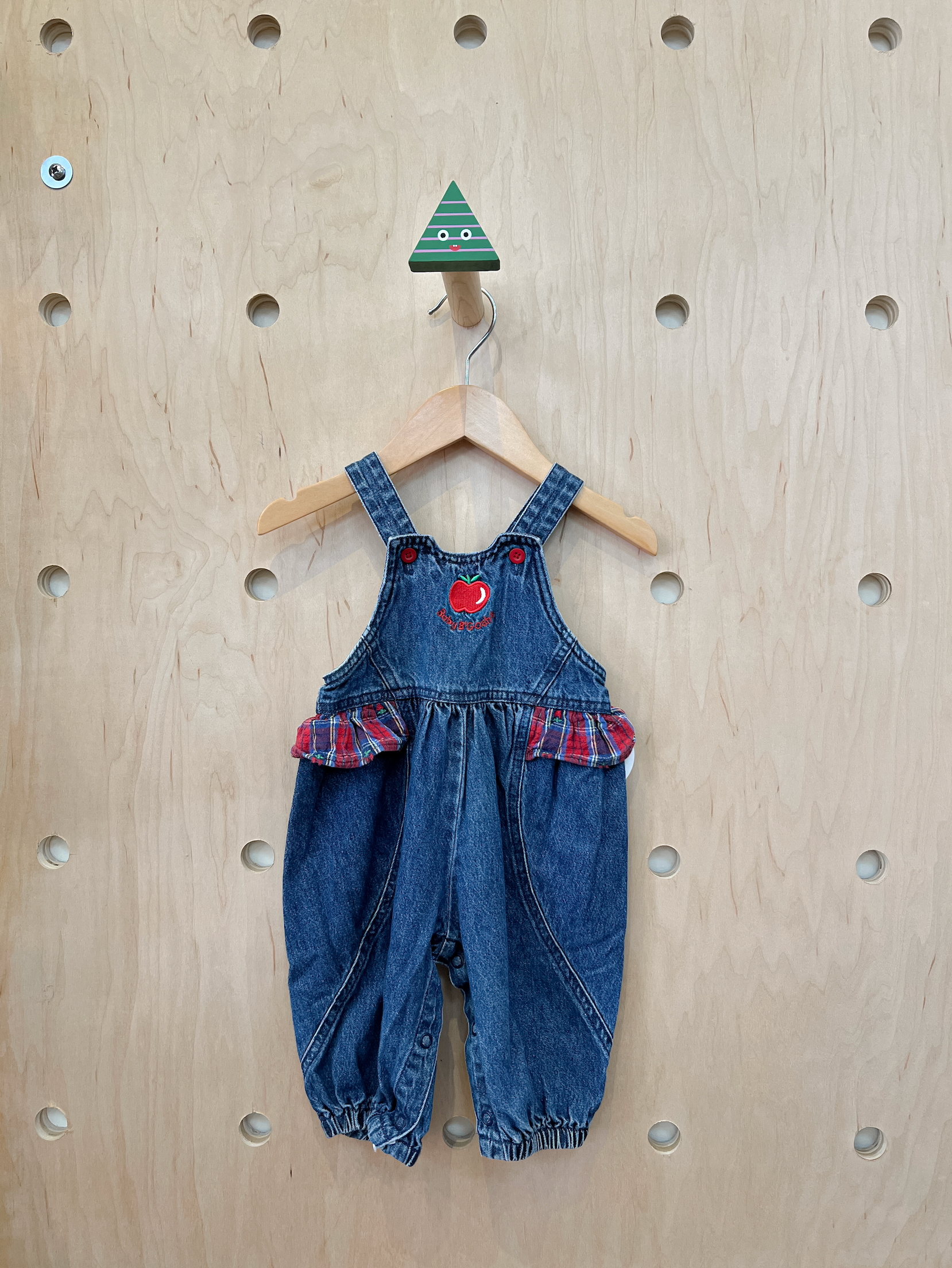 (pre-worn) 80s Osh Kosh Apple Overalls 3/6M