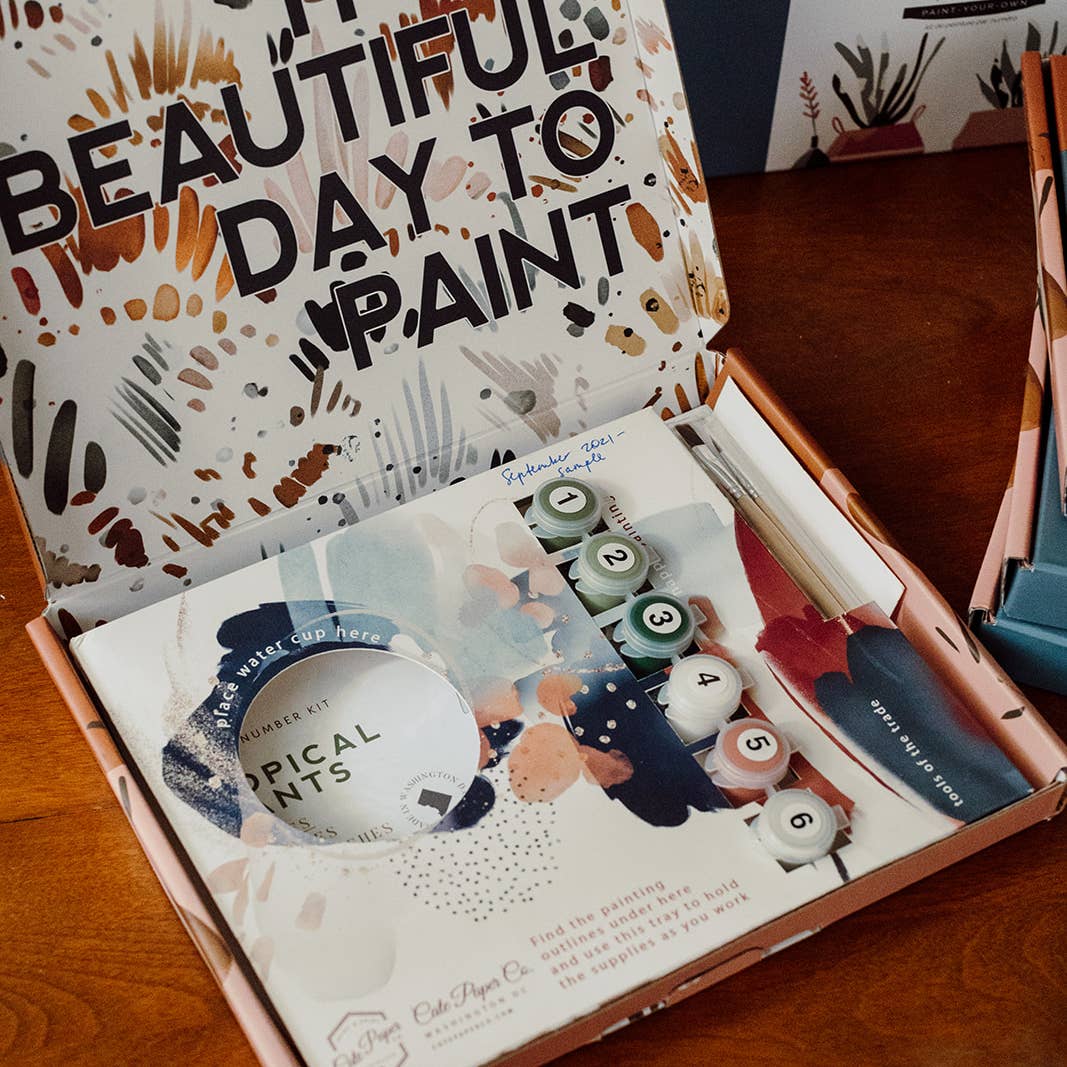 Zinnia Blooms Painr-By-Numbers Kit