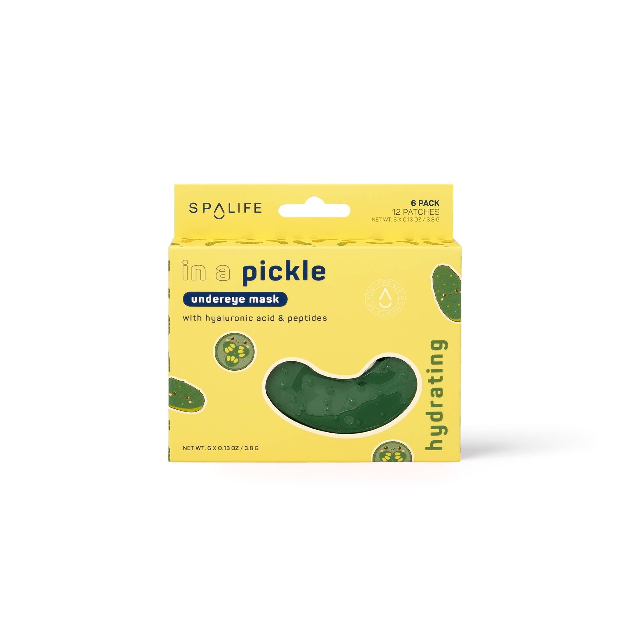 Pickle Shaped Hydrating Eye Patches - 8 Pack