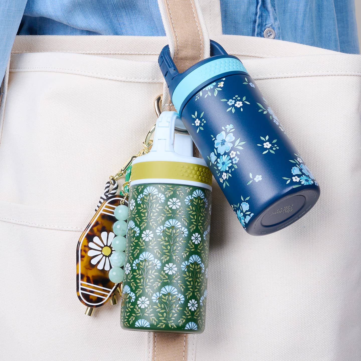 6 oz Lil' Bitty Bottle Poppin' Petals Aqua