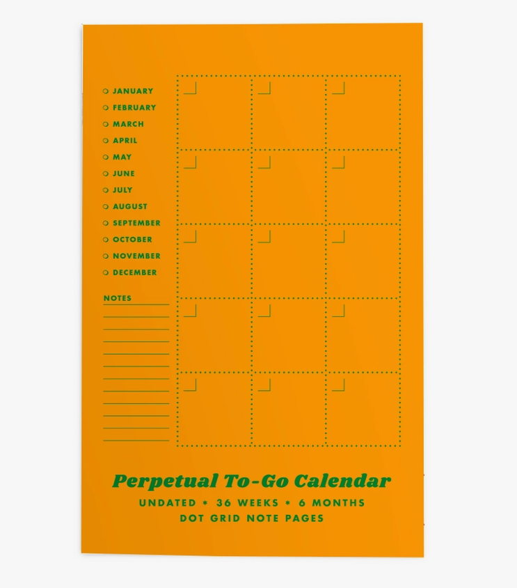Perpetual To-Go Calendar - Undated
