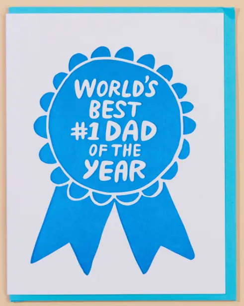 World's Best Dad Ribbon Card