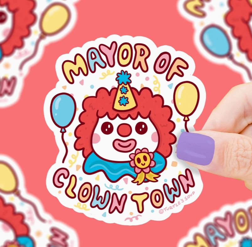 Mayor of Clown Town Sticker