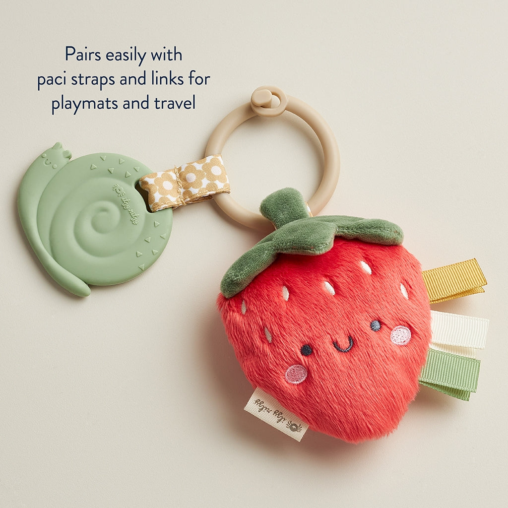 Itzy Pal™ Plush + Teether Strawberry