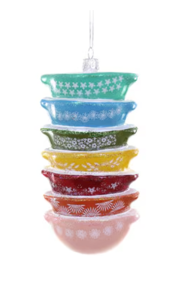 Stacked Rainbow Mixing Bowls Ornament