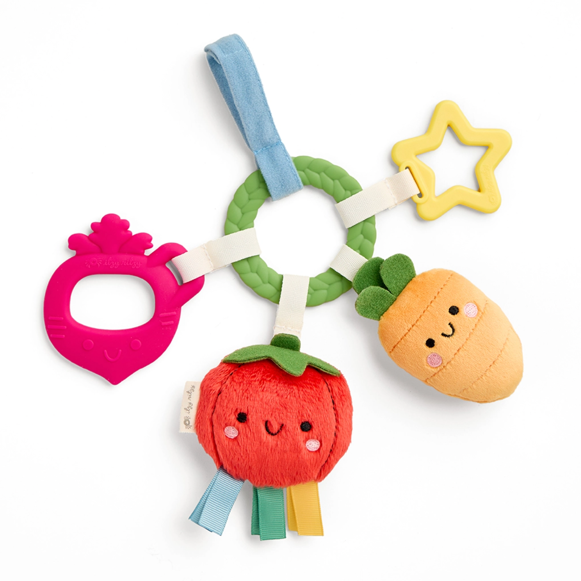Bitzy Busy Ring™ Teething Activity Toy Veggie