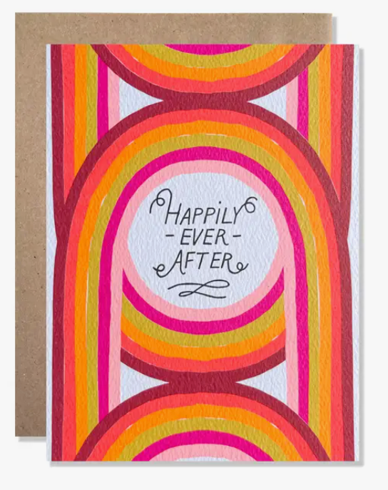 Happily Ever After Neon Arches Card